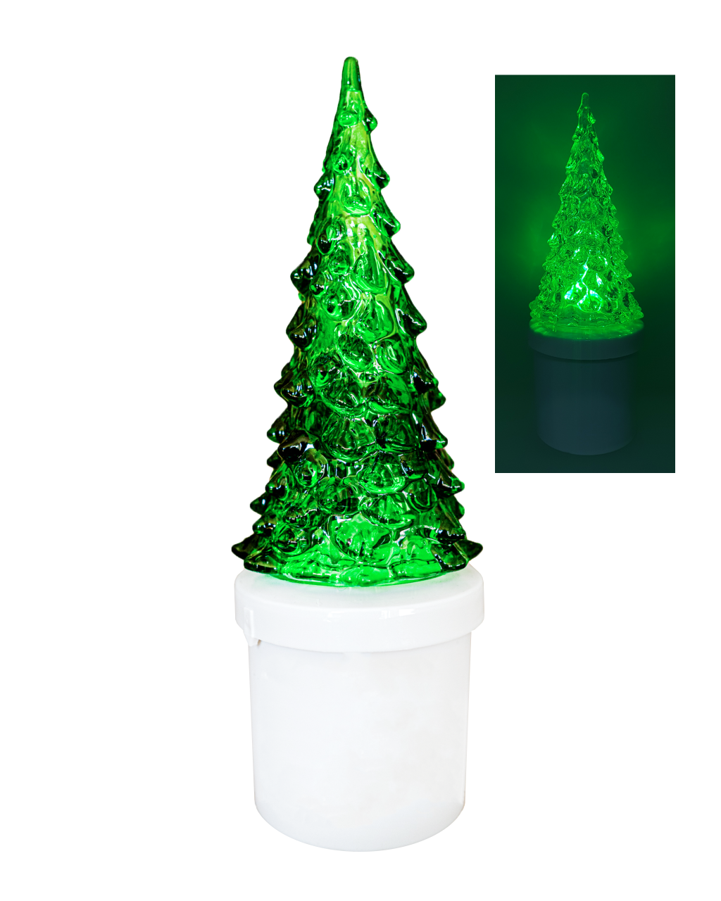 HD-134 LED svíce stromeček - zelený blikající plamen HOME DECOR