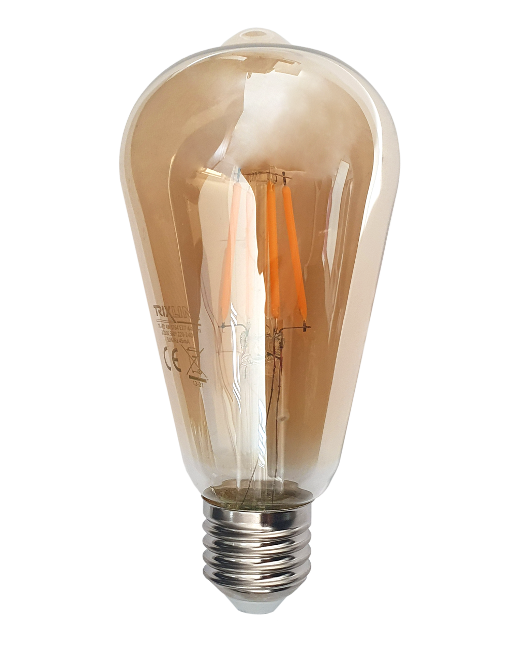 Dekorační LED žárovka - Gold FILAMENT 4W 440lm ST64 E27 teplá bílá Trixline