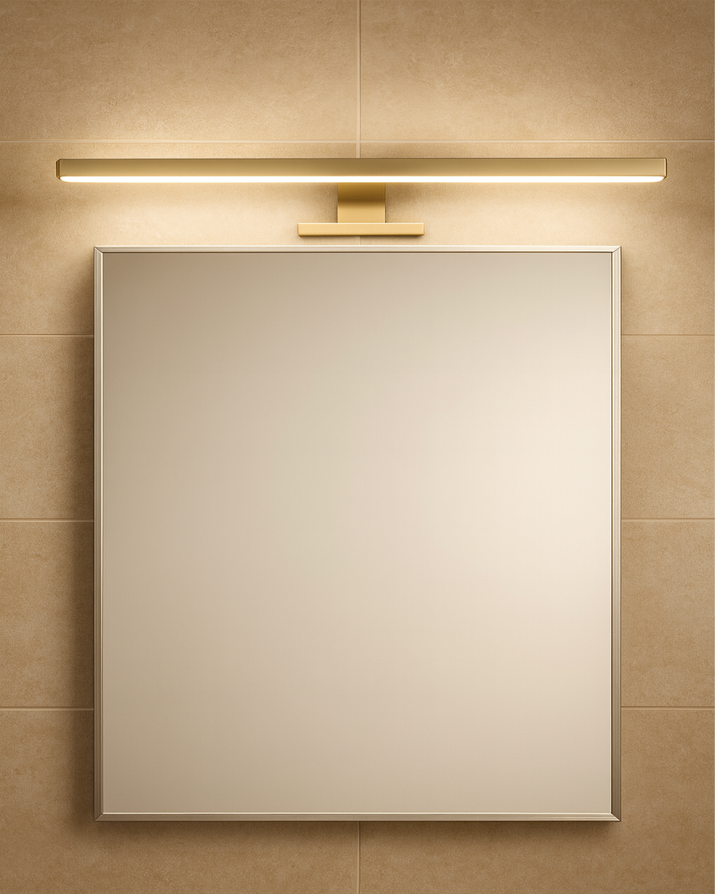 Q-307 LED 8W/640lm/4000K zrcadlové světlo 50cm - matné zlaté QTEC