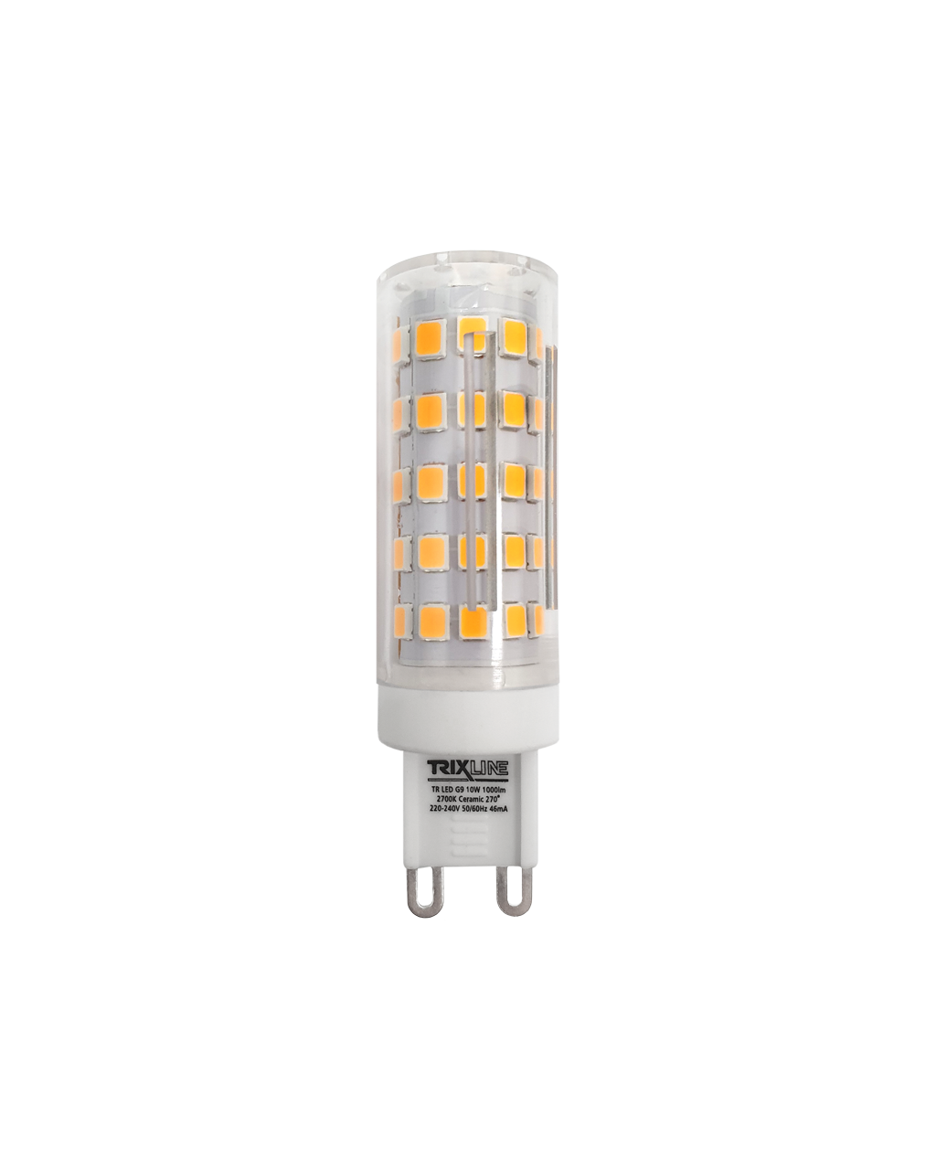 LED žárovka 10W 1000lm G9 2700K teplá bílá Trixline