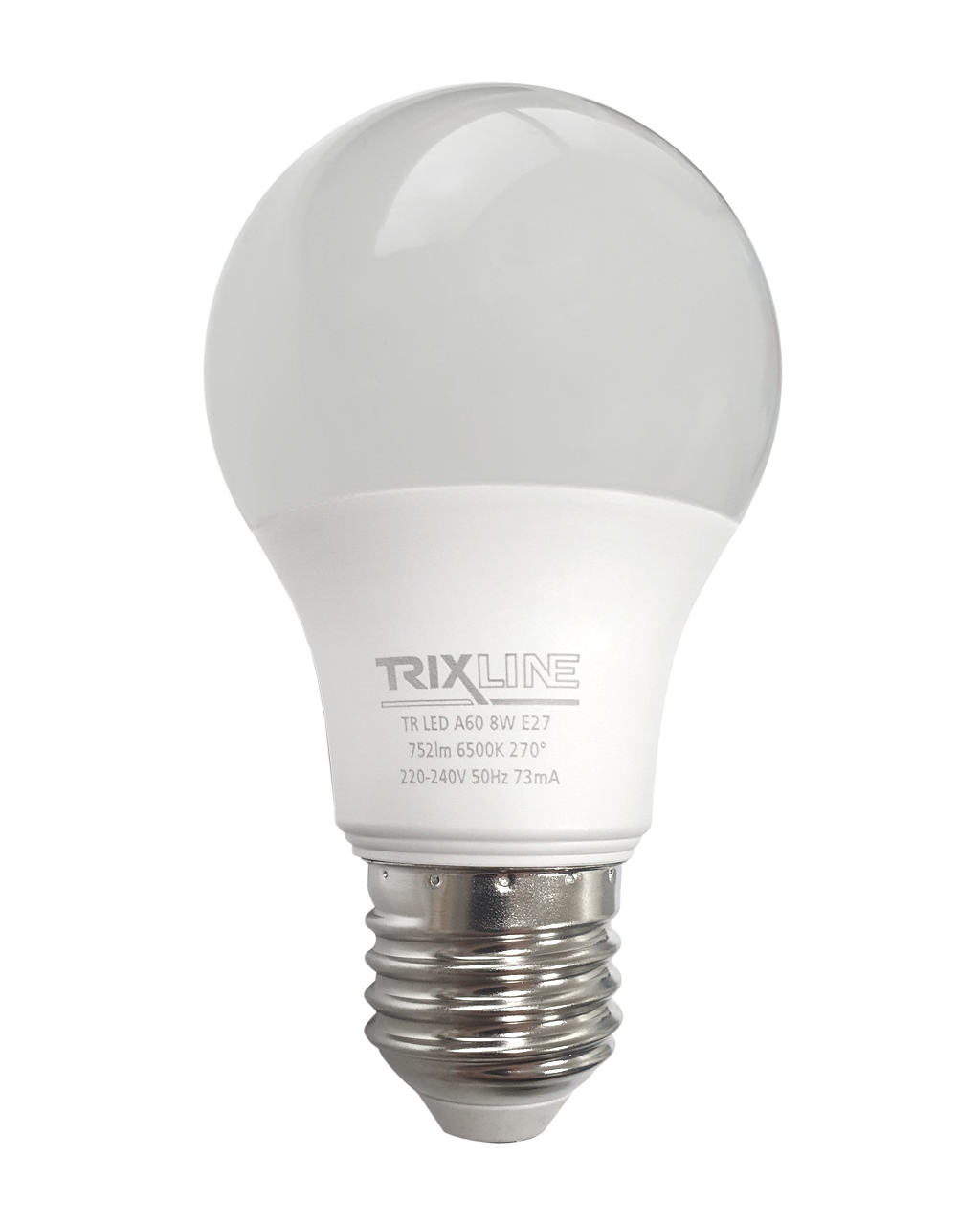 LED žárovka 8W 752lm E27 A60 studená bílá Trixline