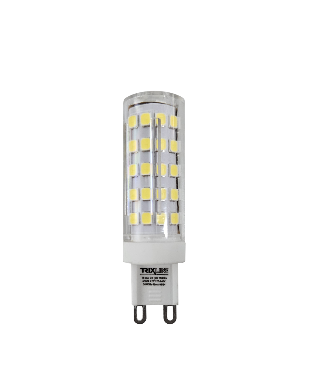 LED žárovka 10W 1040lm G9 6500K studená bílá Trixline