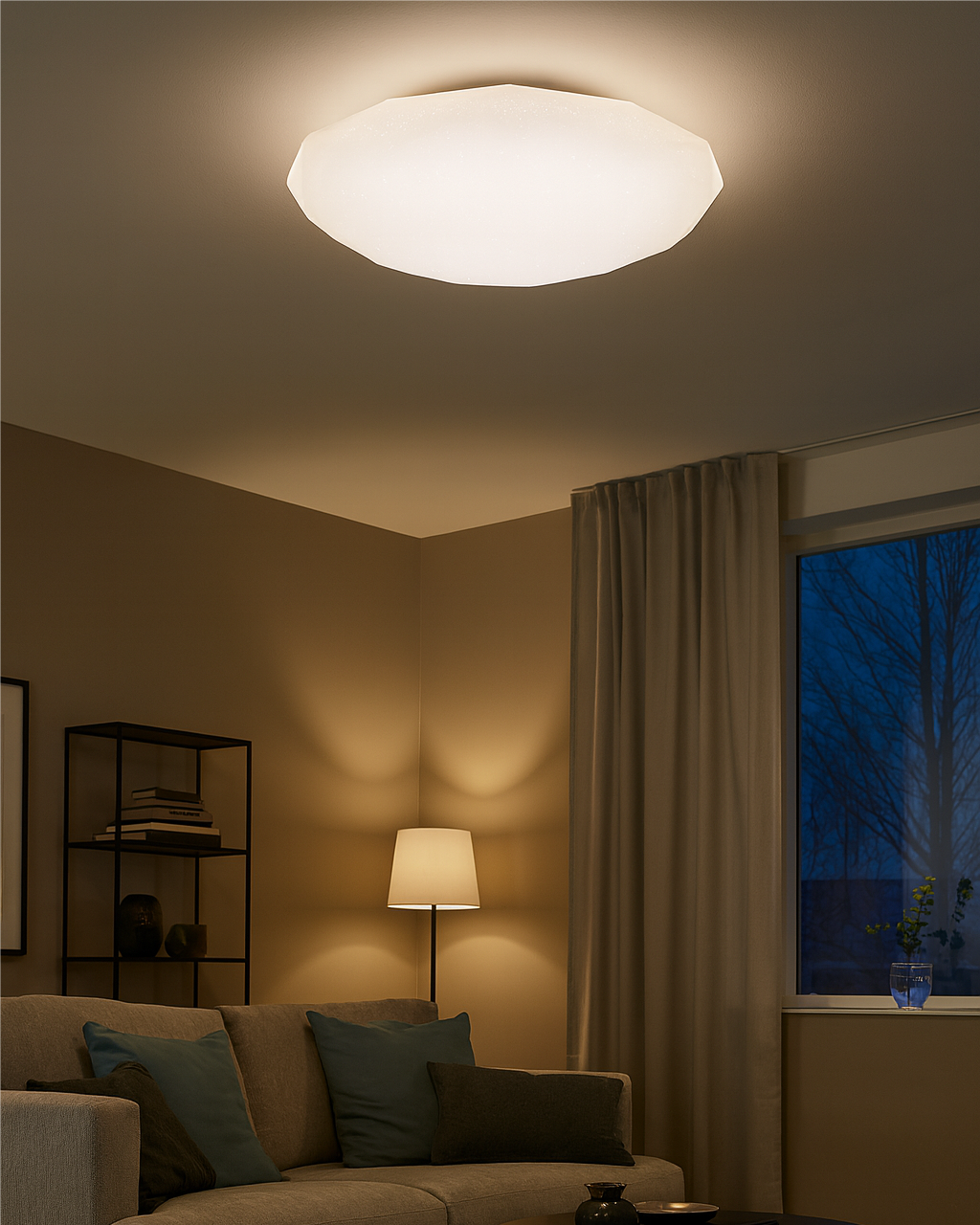 LED stropní svítidlo TR-601C - INDUS 80W 7600lm ø78cm CCT + ovladač Trixline