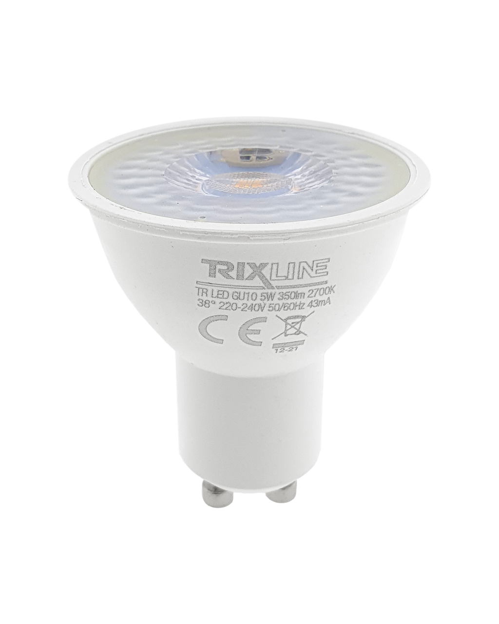 LED žárovka Trixline 5W 350lm GU10 2700K teplá bílá