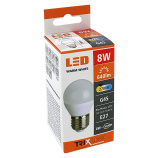 LED žárovka Trixline 8W E27 G45 teplá bílá