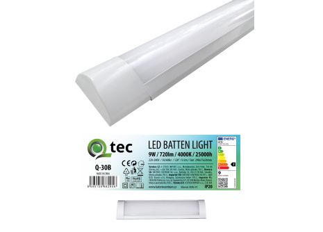 Q-30B 9W LED BATTEN LIGHT podlinkové světlo - bílé QTEC 30cm