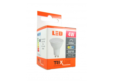 LED žárovka Trixline 4W GU10 teplá bílá