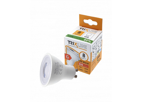 LED žárovka Trixline 8W GU10 650 lm teplá bílá