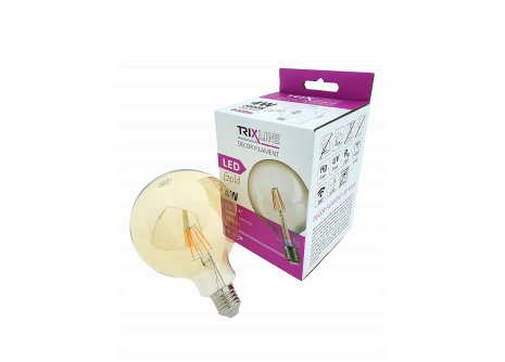 Dekorační LED žárovka FILAMENT Trixline G125, 4W E27 GOLD