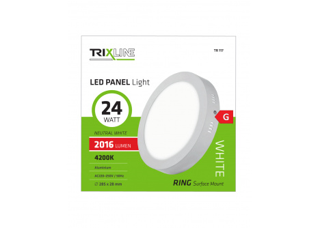 LED panel TRIXLINE TR 117 24W, kruhový přisazený 4200K