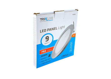 LED panel TRIXLINE TR 128 9W, kruhový vestavný 6500K