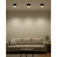 Q-12AD LED Stropní bodové světlo 3CCT černé QTEC