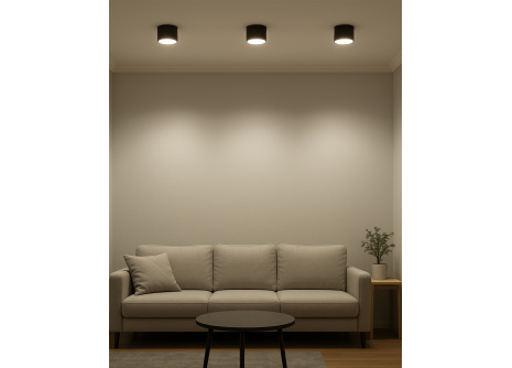 Q-12AD LED Stropní bodové světlo 3CCT černé QTEC Q-12AD LED Stropní bodové světlo 3CCT černé QTEC