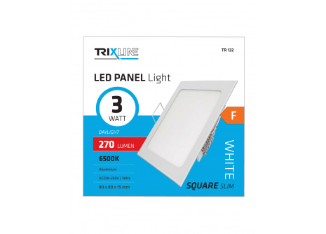 LED panel TRIXLINE TR 132 3W, čtverec vestavný 6500K