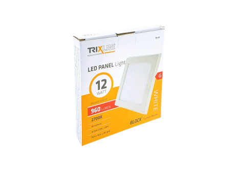 Podhledové LED svítidlo TRIXLINE – přisazené čtvercové 12W teplá bílá