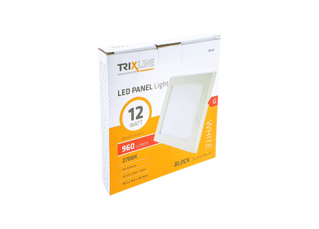 LED panel TRIXLINE TR 141 12W, čtvercový přisazený 2700K