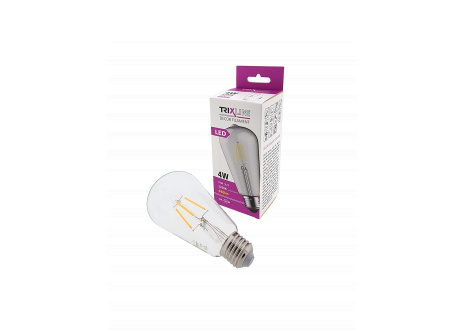 Dekorační LED žárovka FILAMENT Trixline ST-64, 4W E27 teplá bílá