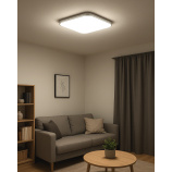 Q-257CP Led stropní svítidlo MESTA 36W 3060lm 4000K čtvercové stříbrné QTEC