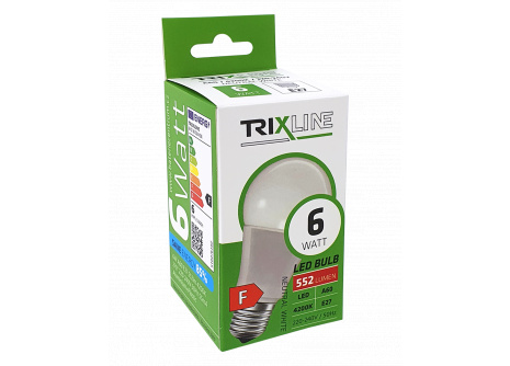 LED žárovka Trixline 6W 552lm E27 A60 neutrální bílá