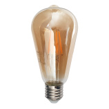 Dekorační LED žárovka - Gold FILAMENT 4W 440lm ST64 E27 teplá bílá Trixline
