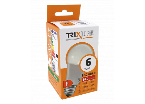 LED žárovka Trixline 6W 540lm E27 A60 teplá bílá