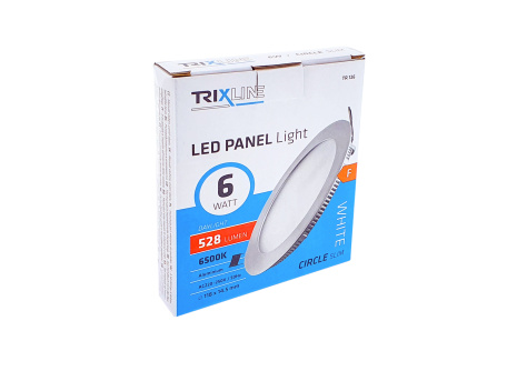LED panel TRIXLINE TR 126 6W, kruhový vestavný 6500K
