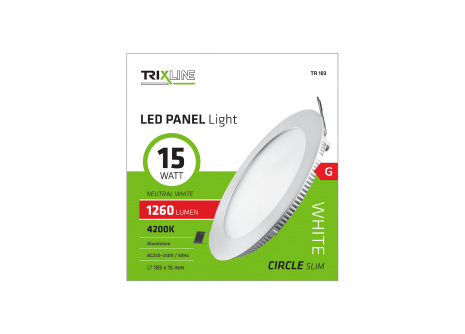 LED panel TRIXLINE TR 103 15W, kruhový vestavný 4200K