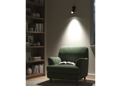 Q-01AD Stropní bodové světlo 1xGU10 černé QTEC