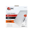 LED panel Qtec Q-224S 9W, čtvercové vestavné 2700K