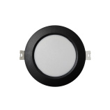 Q-51M LED panel 6W 660lm 4000K černý - kruhový vestavný Qtec