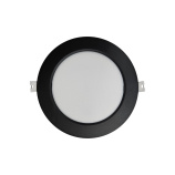 Q-52M LED panel 12W 1200lm 4000K černý - kruhový vestavný Qtec