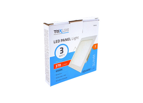 LED panel TRIXLINE TR 132 3W, čtverec vestavný 6500K