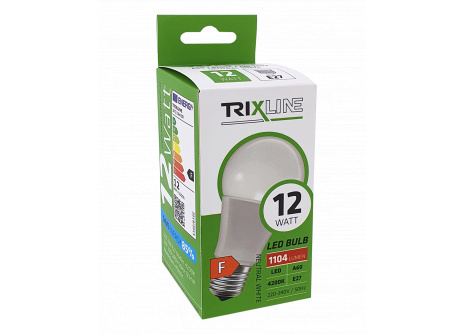 LED žárovka Trixline 12W 1104lm E27 A60 neutrální bílá