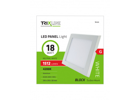 LED panel TRIXLINE TR 121 18W, čtvercový přisazený 4200K