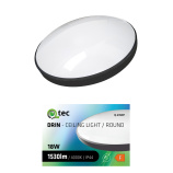 Led stropní svítidlo Q-235CP 18W 4000K ø30cm/kruhové černé QTEC