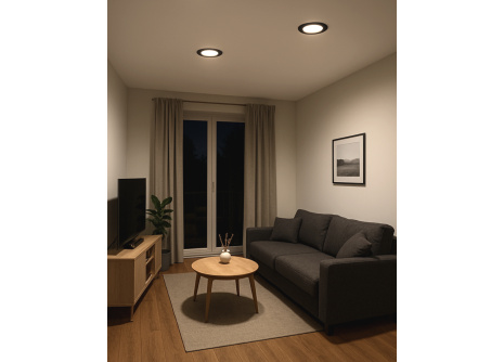 Q-51M LED panel 6W 660lm 4000K černý - kruhový vestavný Qtec Q-51M LED panel 6W 660lm 4000K černý - kruhový vestavný Qtec