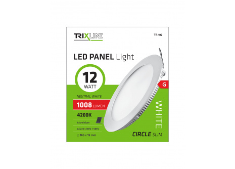 LED panel TRIXLINE TR 102 12W, kruhový vestavný 4200K