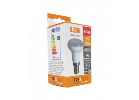 LED žárovka Trixline 6,5W E14 R50 teplá bílá