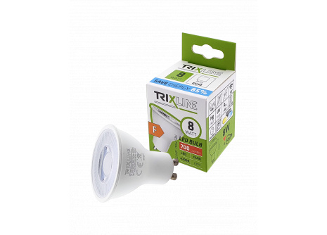 LED žárovka Trixline 8W GU10 700lm neutrální bílá