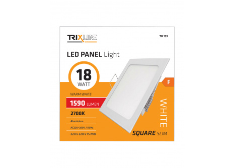LED panel TRIXLINE TR 139 18W, čtverec vestavný 2700K