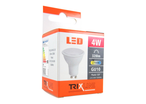 LED žárovka Trixline 4W GU10 teplá bílá