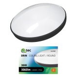Led svítidlo QTEC Q-237CP 36W 4000K ø45cm/kruhové černé