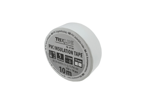 PVC izolační páska TR-IT 101 10m, 0,13mm bílá TRIXLINE