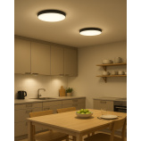 Q-221CP Led stropní svítidlo FLUME 10W 850lm 4000K ø22,5cm/kruhové černé QTEC