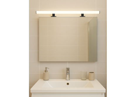 Q-321B LED 12W/1200lm/4000K zrcadlové světlo 80cm - černé QTEC