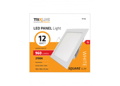 LED panel TRIXLINE TR 136 12W, čtverec vestavný 2700K