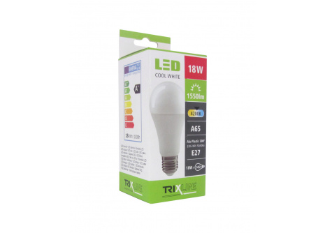 LED žárovka 18W A65 E27 studená bílá
