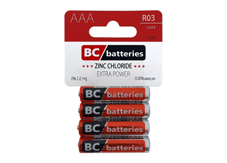 BC R03  Extra power Zinkochloridová AAA/ 4ks BLISTR