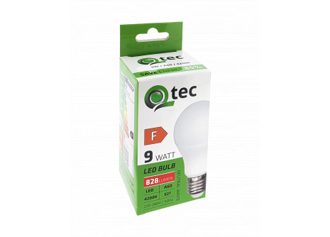 LED žárovka Qtec 9W A60 E27 4200K