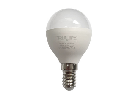 LED žárovka Trixline 8W 736lm E14 P45 neutrální bílá